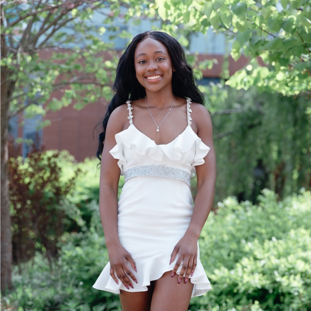 Elegant White Ruffle Dress